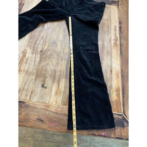 Pilcro by Anthropologie Black Gray Icon Flare Corduroy Pants Jeans Size 29 - Picture 5 of 7